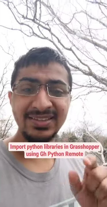 Import any python library in Grasshopper using Gh Python Remote. # ...