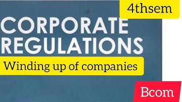 Winding up companies #windingup/calicut university/#corporate  regulation #company 