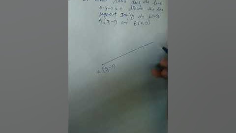 In what ratio does the line{ x-y-2=0} divide the line segment joining the points A(3,-1) and B(8,9)