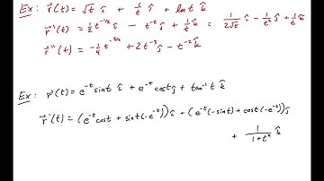 13.2 Part 1 - Differentiation of Vector Functions