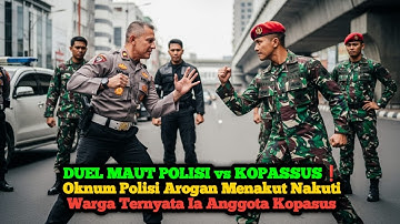 DUEL MAUT POLISI vs KOPASSUS ❗❗ Oknum Polisi Arogan Menakut Nakuti Warga Ternyata Ia Anggota Kopasus