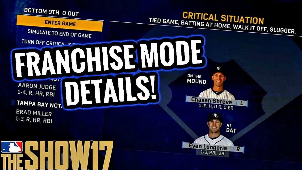 NEW FEATURES IN FRANCHISE MODE DETAILED! MLB THE SHOW 17 YouTube