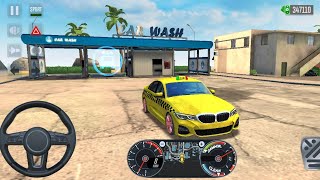 Taxi SIM 2020 | Miami City : Yellow BMW 3 Series Car Washing Car Simulator Android Gameplay