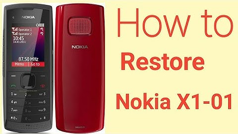 How to restore Nokia X1-01