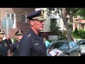 Roll Call in the Street at Shooting Scene