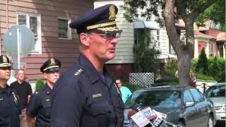 Roll Call in the Street at Shooting Scene