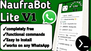 How to Install NaufraBot Lite on WhatsApp FREE | Full Termux Tutorial screenshot 2