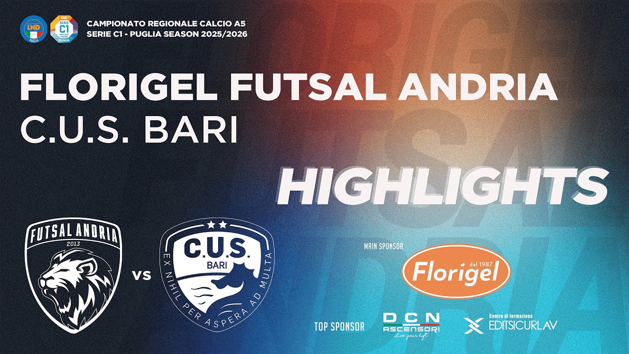 𝗛𝗶𝗴𝗵𝗹𝗶𝗴𝗵𝘁𝘀 - Florigel Futsal Andria - C.U.S. Bari 3-1