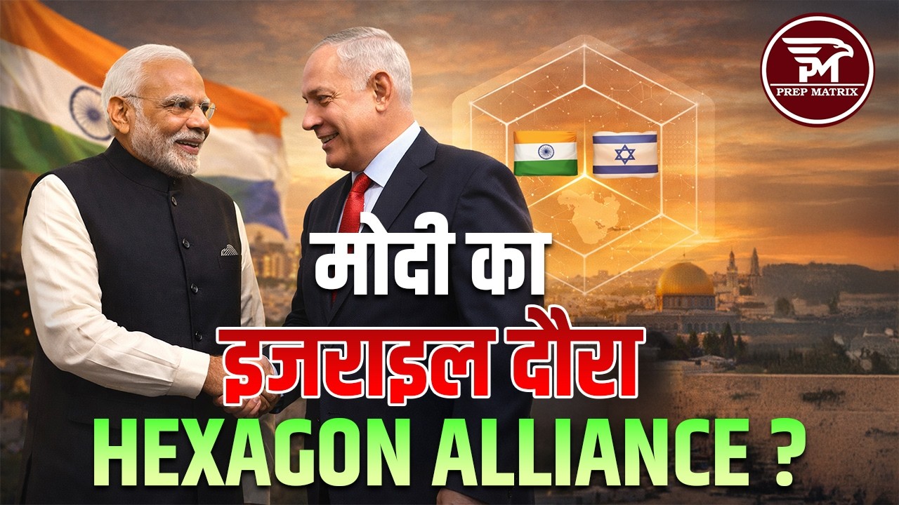 Modi Israel Tour Explained | Hexagon Alliance क्या है? | India Israel Relations 2026 Current Affairs