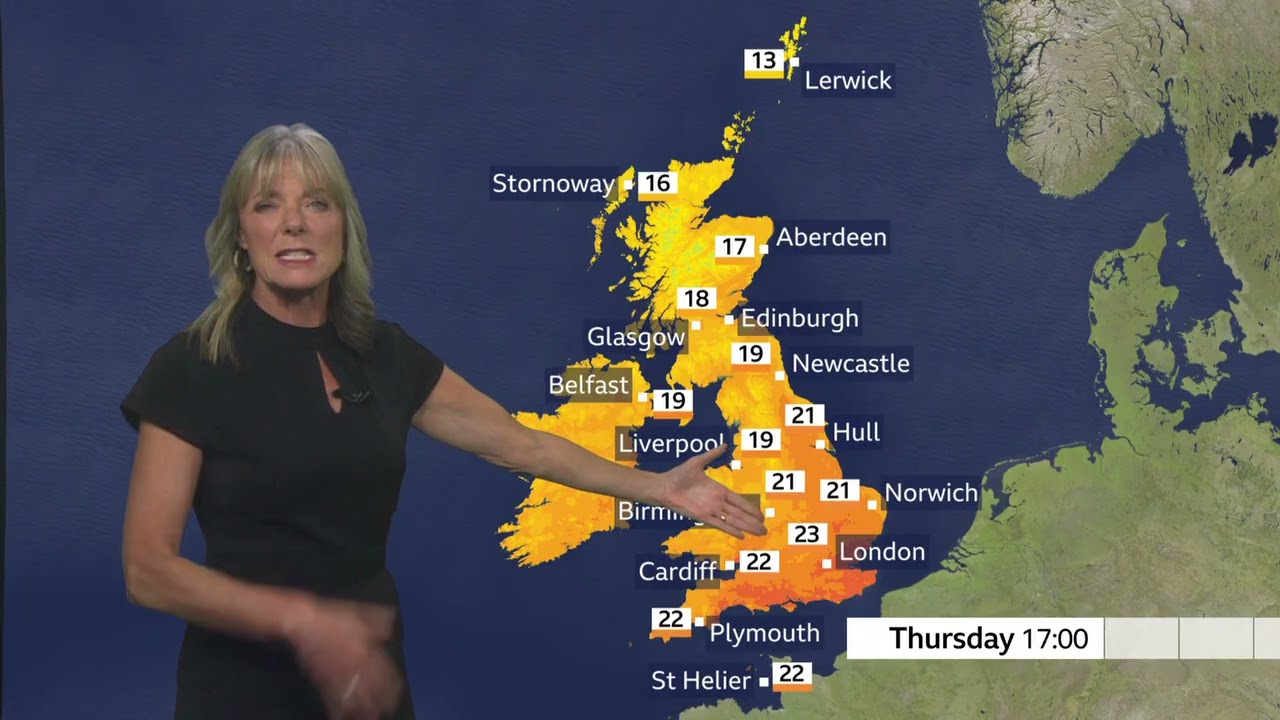 BBC Weather today in UK -  August 6th, 2026