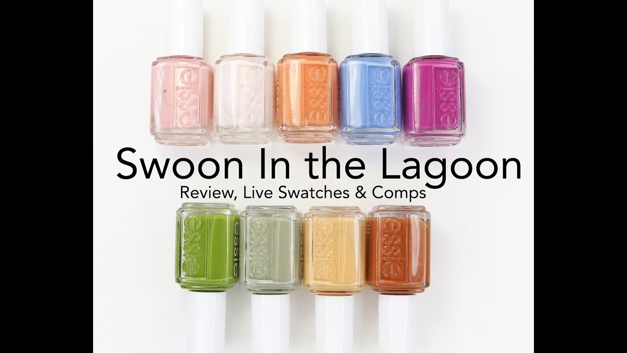 Essie Swoon In the Lagoon: Review, Live Swatches and Comparisons - YouTube