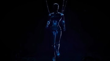 CGI robot at rave concert #shorts #rave #party #fyp #crazy #robot