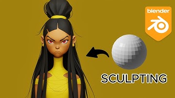 This is how I made a stylized female character in blender  #blender 3d #timelapse #sculpting 