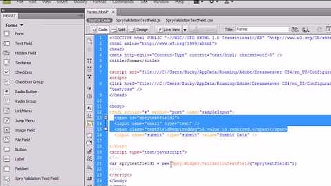 Dreamweaver CS4 Tutorial - 26 - Introduction to Form Validation