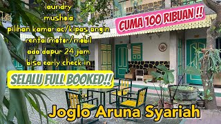 PENGINAPAN HOMEY & AESTHETIC CUMA 100 RIBUAN DEKAT PUSAT KOTA JOGJA | JOGLO ARUNA SYARIAH