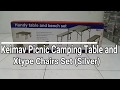 Keimav Picnic Camping Table and Xtype Chairs Set (Silver) Keimav Picnic Camping Table and Xtype Chairs Set (Silver)