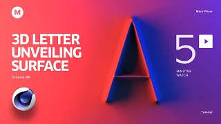 3D Letter Unveiling Surface with Cinema 4D