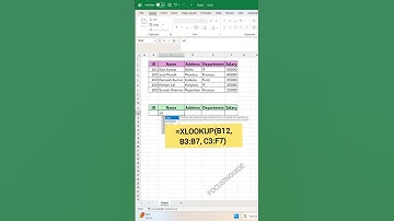 Excel XLOOKUP Function Tutorial | Learn XLOOKUP Step by Step #focusinguide #shorts