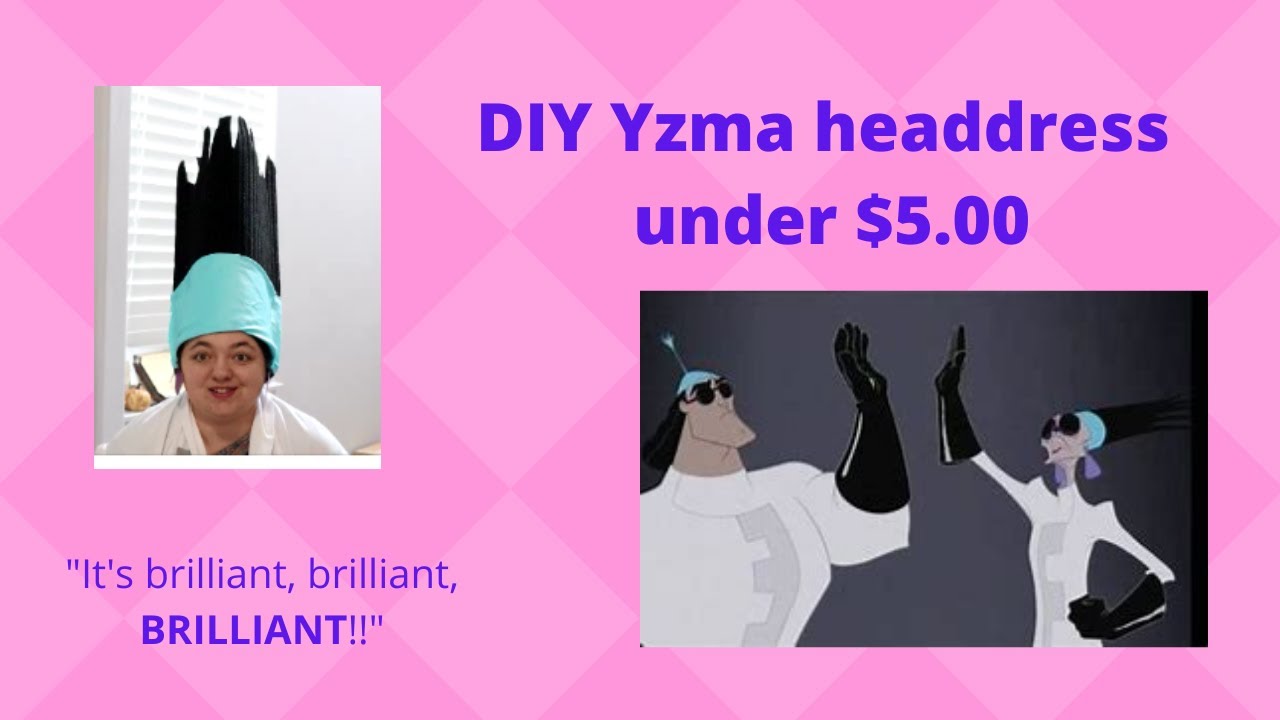 Easy cheap DIY Halloween costume Yzma "secret lab" headdress under 5.00 YouTube