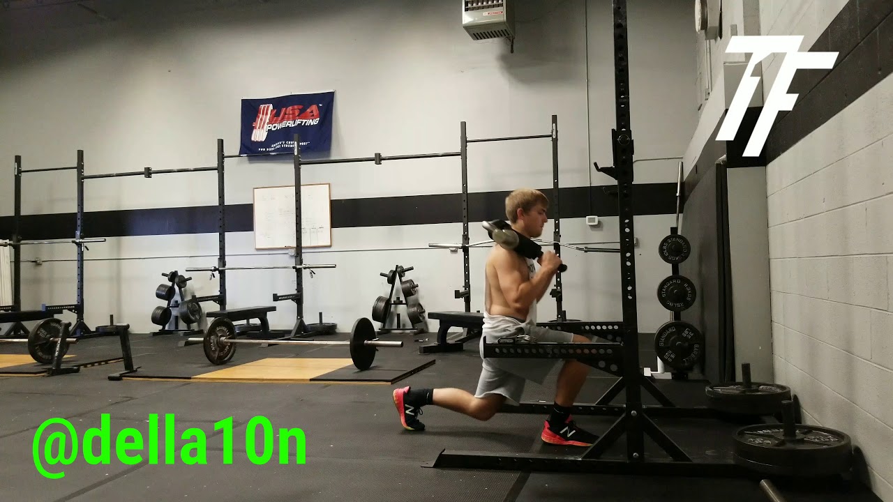 Reverse Lunges Using a Safety Squat Bar YouTube