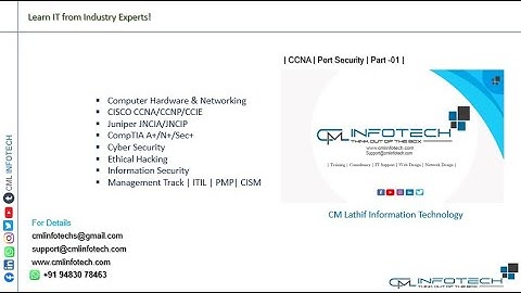 CML INFOTECH  | CCNA 01 | Port Security | Part-01 |