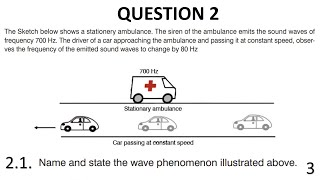 Gr 12  Physics DOPPLER EFFECT (Final Exam Revision Questions & Answers) (DAY 10) (with 10 MARKS)