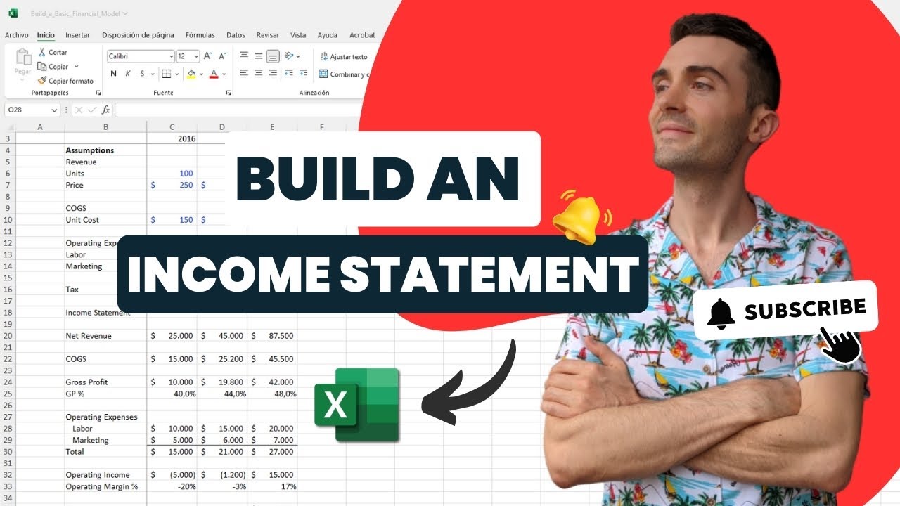 how-to-build-a-basic-financial-model-in-excel-youtube