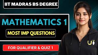 Mathematics 1 MOST IMPORTANT QUESTIONS  | All Qstns. Covered | Jan 2026 Qualifier / Quiz 1