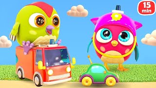 Kartun bayi untuk anak & Hop Hop si Burung Hantu episode lengkap | Mobil-mobilan & kendaraan jalanan