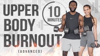 10 Minute Upper Body Dumbbell Burnout [Muscle Building Workout] screenshot 1