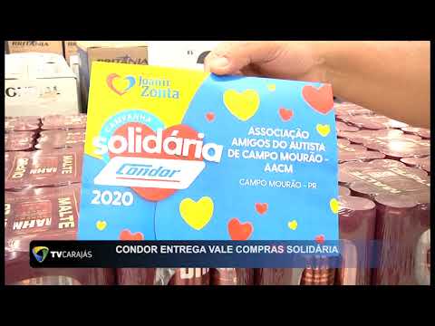 Condor entrega vale compras solidária