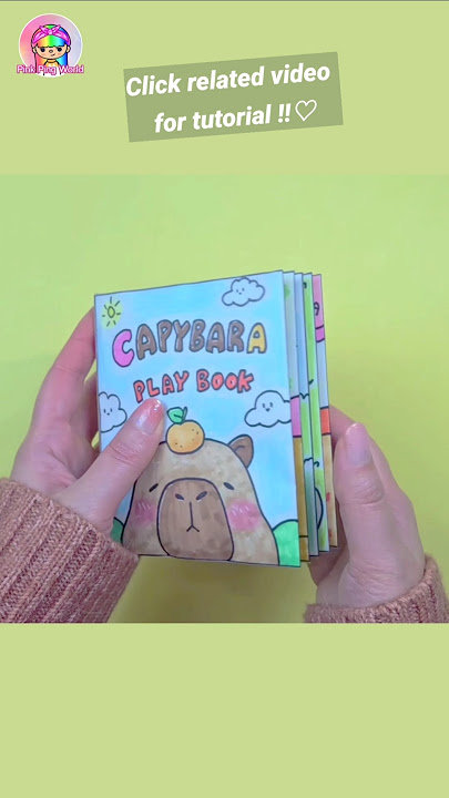 Capybara Squishy Game Book #paperdiy