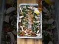 Паста по-кавказски с беконом и овощами