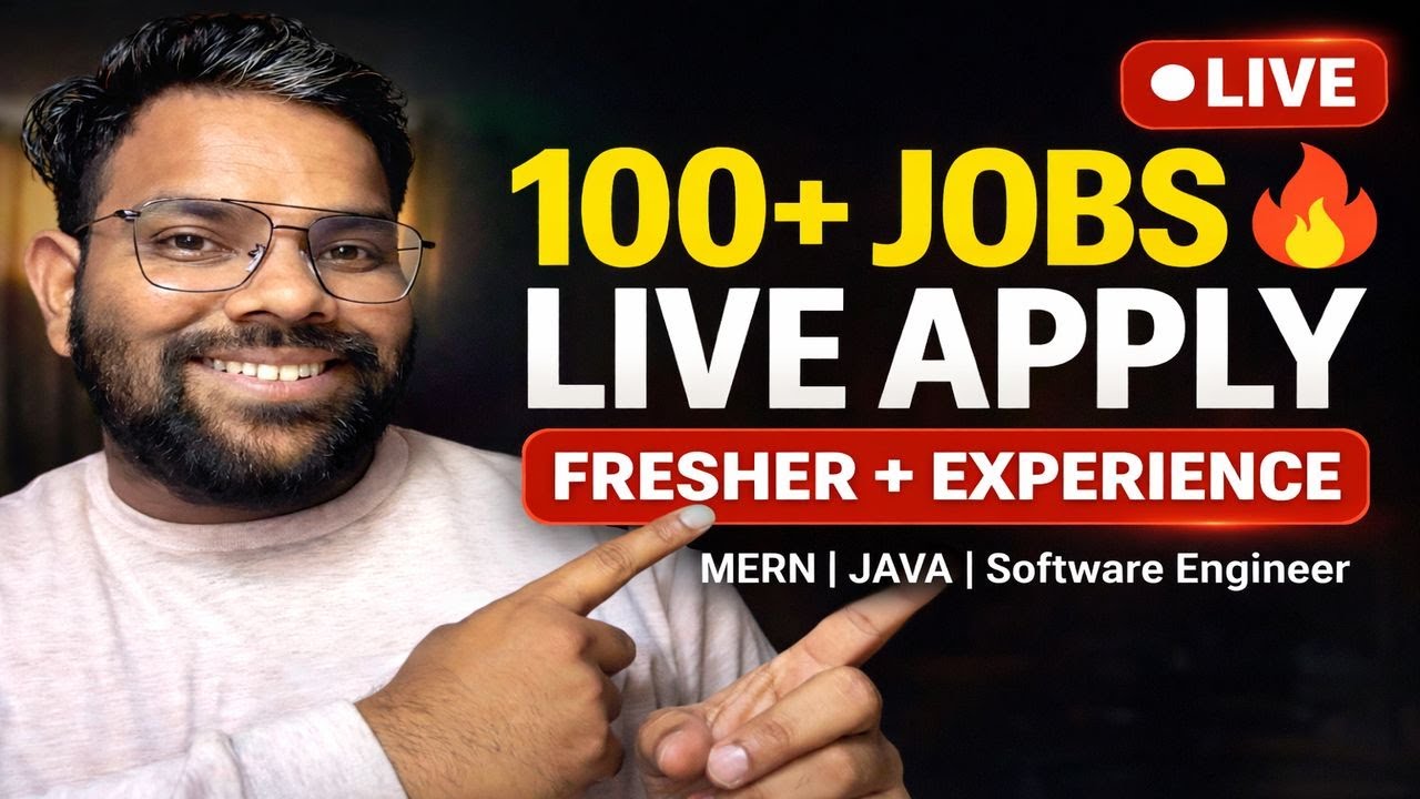 100+ Jobs Live Apply 🔥 | MERN | Java | Software Engineer | Fresher ...
