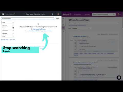 Github code search VS Quod AI code search