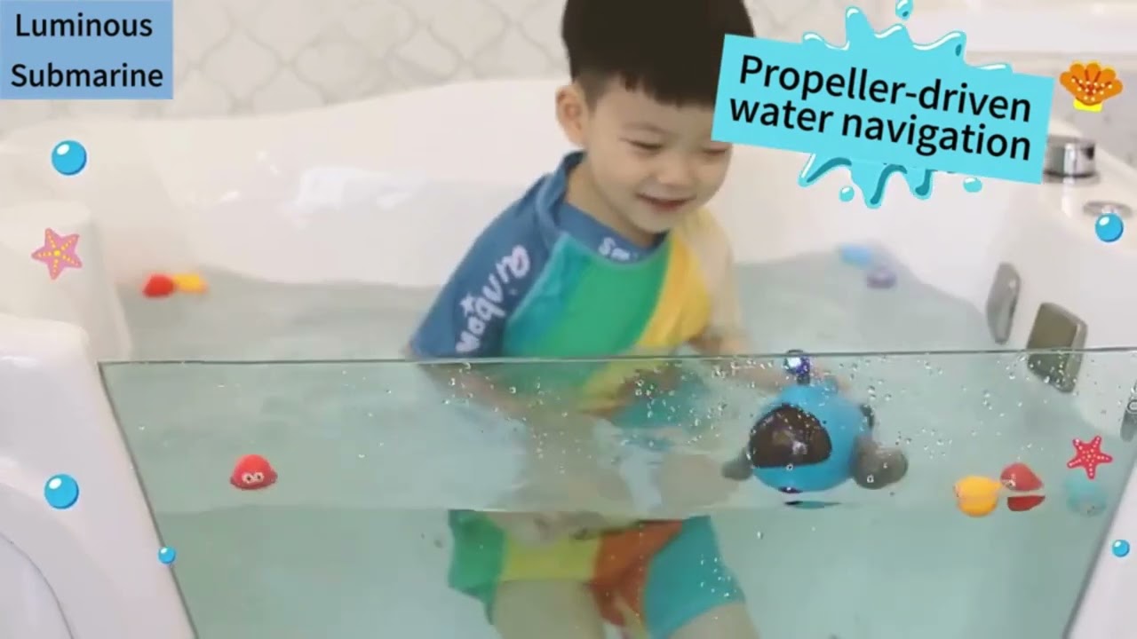 Water Toys Luminous Catapult Submarine Bath Toys