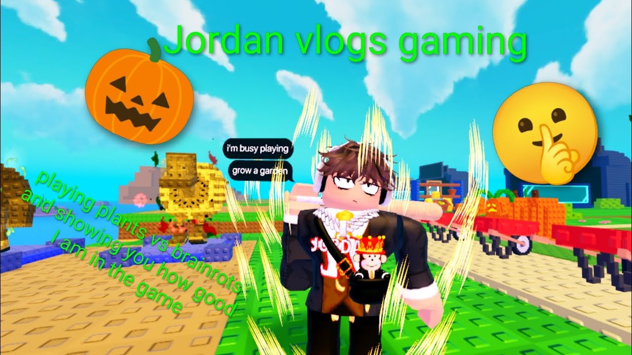 Jordan vlogs gaming: playing plants vs brain rod and showing you how good I am at the game 🎃🤫