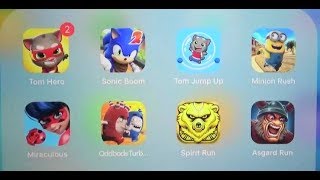 Tom Hero Dash,Sonic Boom,Jump Up,Minion Rush,Ladybug,Oddbods Turbo Run,Spirit Run,Asgard Run screenshot 3