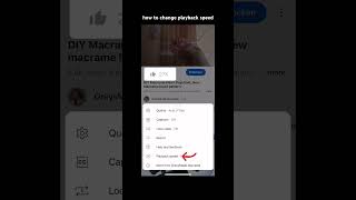 How to change speed on #YouTube videos. To slow down for beginners, to speed up for 📈#macrame #diy
