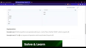Playing With Strings(Code-PLAYSTR) | CodeChef |Solutions |Factual | Codes