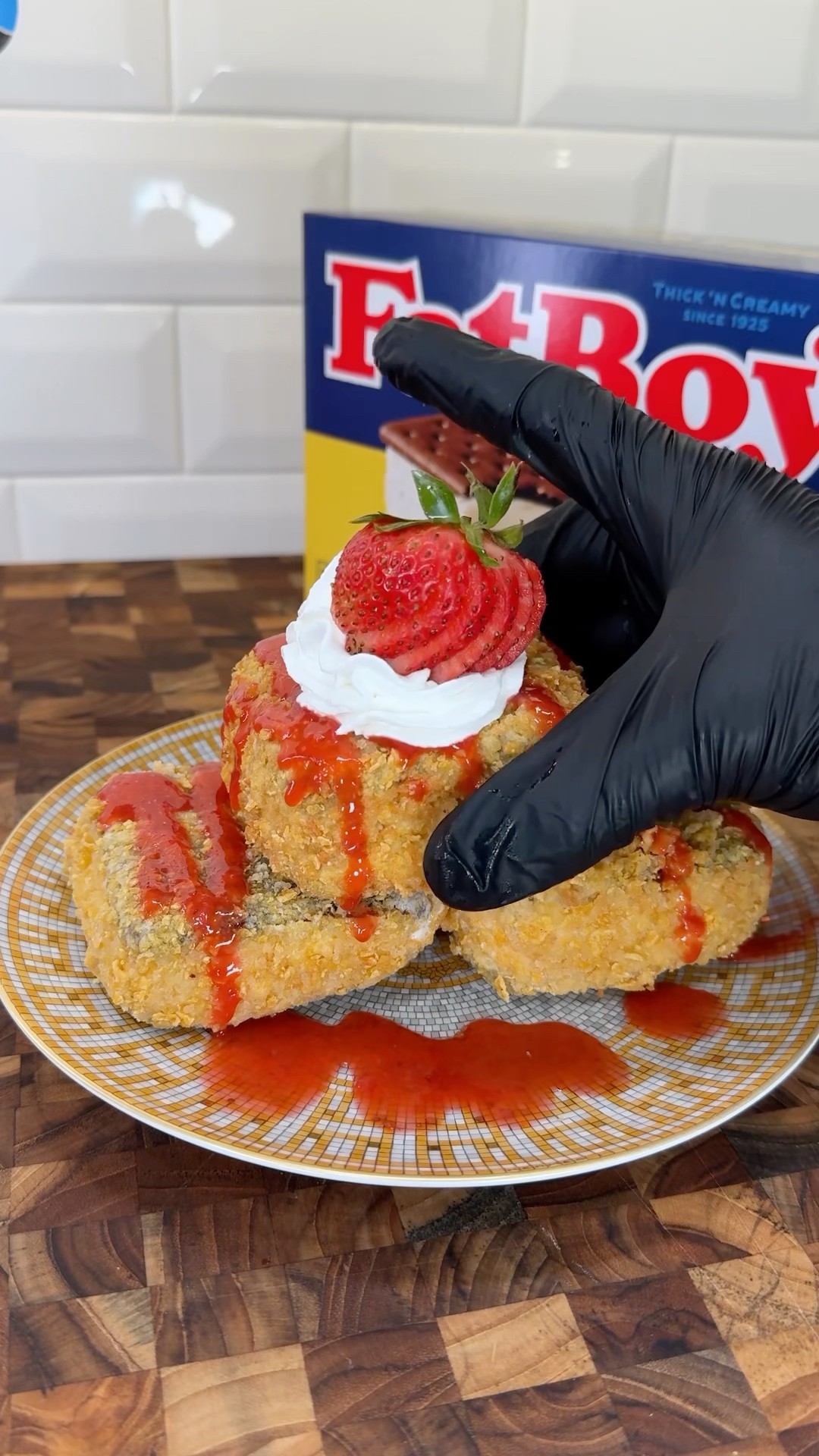Fried ice cream sandwiches #shorts