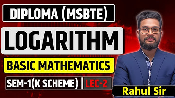 Diploma(MSBTE) Sem-1 Basic Mathematics | Chapter 1 | Logarithm | Lecture 2 | K-Scheme |