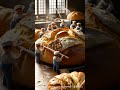 Baking sweeetttttt bread.   #aivideo #foodvideos #baking #aiminiature #miniaturefood