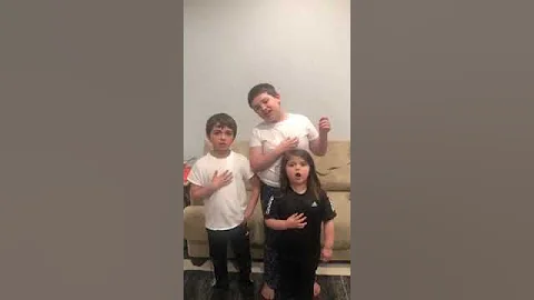 Gavin, Tatum and Skylar say the Pledge