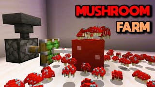 EASIEST Automatic AFK Mushroom Farm Tutorial - Minecraft Bedrock 1.20