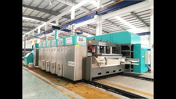 TDF920 four colour printer slotter die-cutter inline with folder gluer