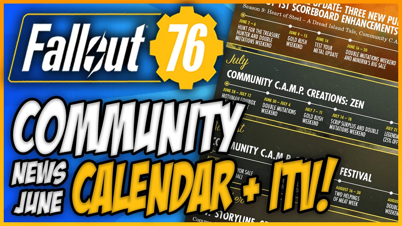 NEW Community Calendar for Fallout 76! YouTube