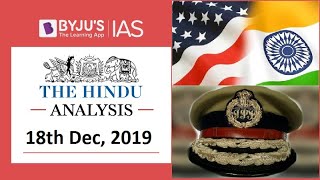'The Hindu' Analysis for 18th December, 2019 (Current Affairs for UPSC/IAS)