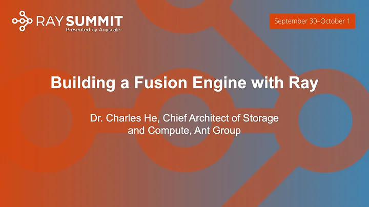 Keynote: Building a Fusion Engine with Ray - Dr. Charles He, Chief Architect of Storage and Compute