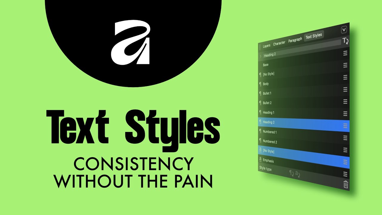 Master Text Styles in Affinity Layout (Fast & Easy Tutorial) - YouTube